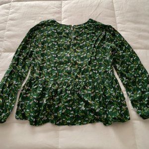 Green Floral blouse